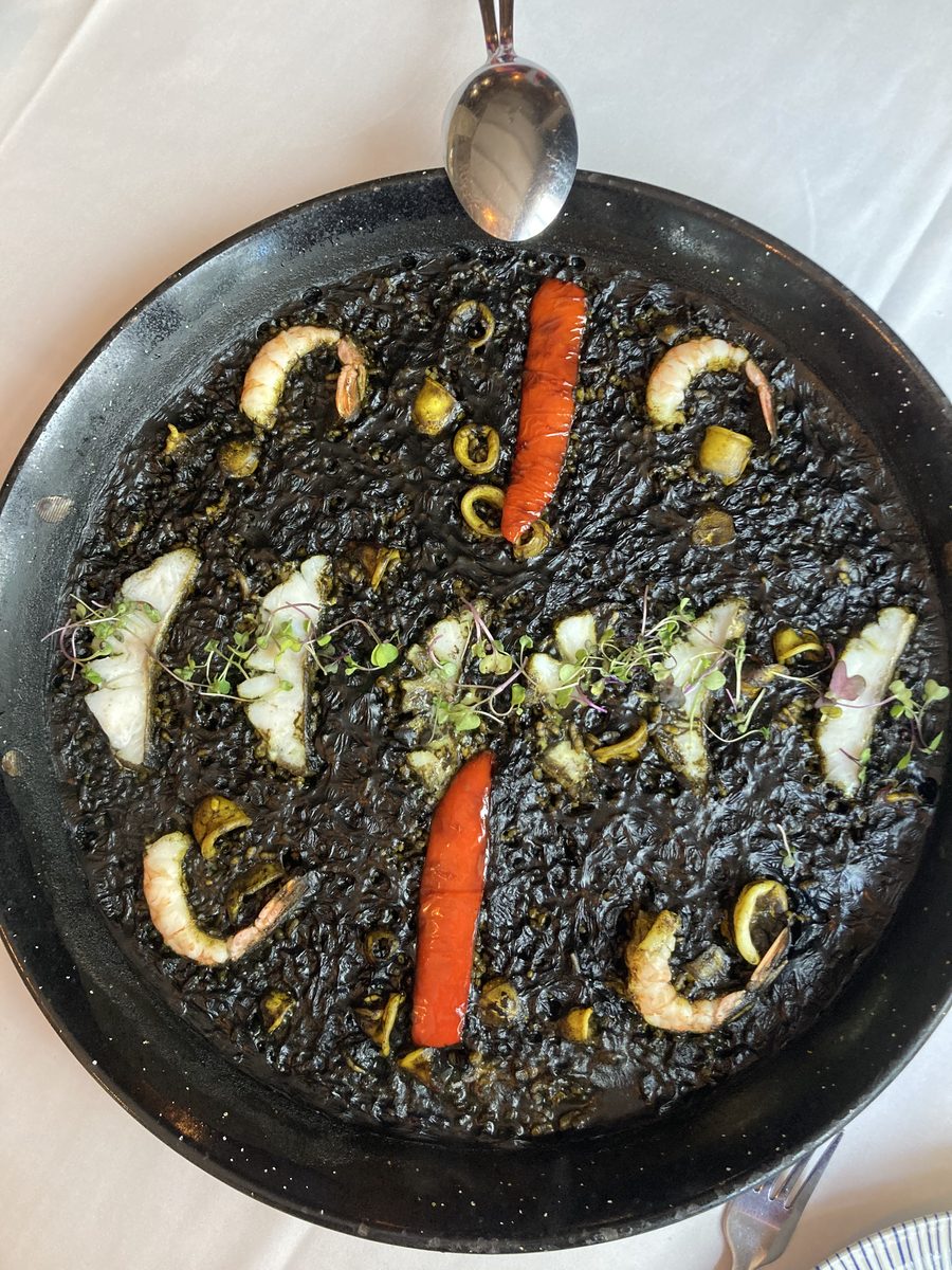 Riz noir aux fruits de mer